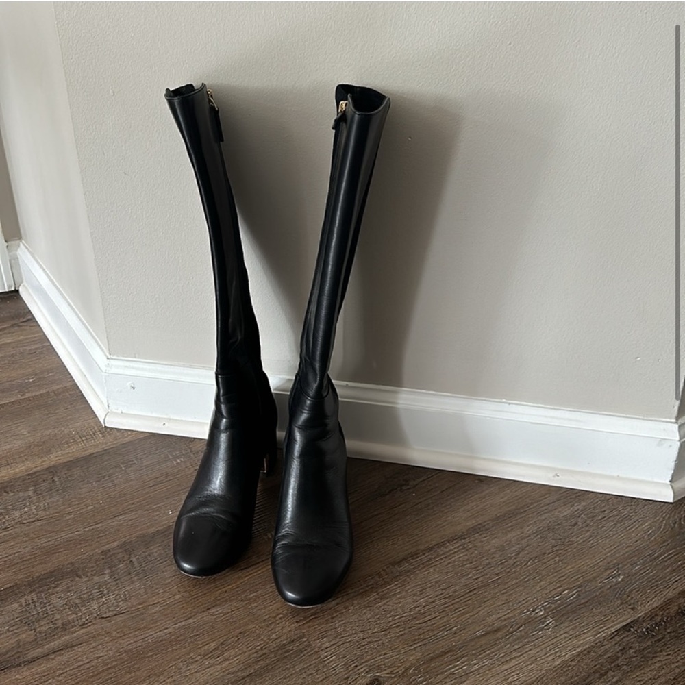 Tory Burch Suede & Leather Knee High Boots - Picture 4 of 5